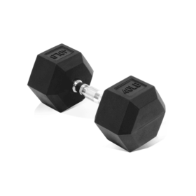 --Only Supports Self Pickup---Hex Rubber Coated Dumbbell - Non-Slip Grip, Durable & Space-Saving For Home Gym Workouts--Only Supports Self Pickup (Option: 40LB Single)