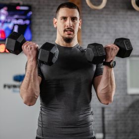 2 x 15lbs Hex Dumbbell Set of 2 (Option: Black-392x380x180 mm)