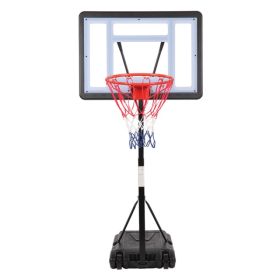 Same Model Code 13290080-HY-B064S Portable Movable Swimming Pool PVC Transparent Backboard Basketball Stand Basket Adjustment Height 1.15m-1.35m (Option: defaulttitle)