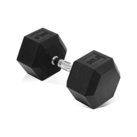 --Only Supports Self Pickup---Hex Rubber Coated Dumbbell - Non-Slip Grip, Durable & Space-Saving For Home Gym Workouts--Only Supports Self Pickup (Option: 50LB Single)