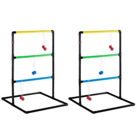 The Ladder Ball And Golf Throwing Ball Set Is Used For The Ladder Throwing Game And Includes 6 Balls, A Scoring Board And A Portable Bag. (Option: Black)