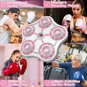 Five Key Boxing Target-white Body-white Keys-pink Light-pink Eva (Option: White)
