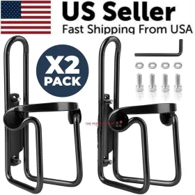 2 Packs Bike Water Bottle Cages Bicycle Lightweight Aluminum Alloy Bottle Holder (Option: Default Title)