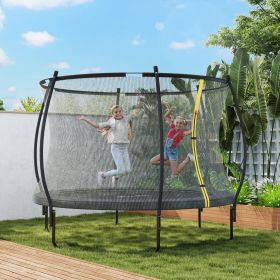 Outdoor Trampoline with Net Enclosure (Option: Black-1600x460x170 mm)