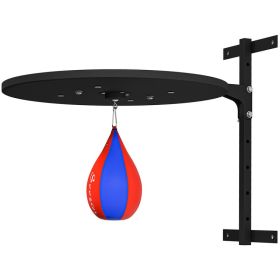 Wall Mounted Speed Bag Platform, Height Adjustable Punching Bag Training Kit Speed Ball Swivels 360 Degrees With Concrete, Solid Brick And Thick (Option: Blue Red)