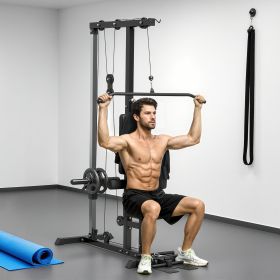 Lat Pull Down Machine (Option: Black-2000x345x150 mm)