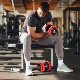 Adjustable Dumbbell Set (Option: Red Wine-450x285x150 mm)