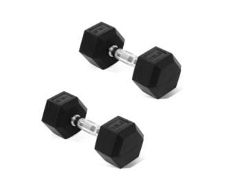 --Only Supports Self Pickup---A Set Of Hexagonal Rubber-coated Dumbbells - Non-slip Grips That Are Durable And Space-saving For Home Gym Strength (Option: 15LB Pair)