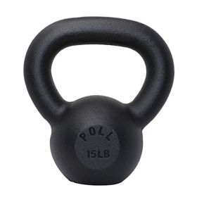 Arm Power Exercise Equipment Kettlebell for Home Fitness (Color: Black, Weights Available: 15LB)