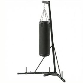 Punching Bag with Stand for Adults, 72.8"-90.9" Height Adjustable Freestanding Boxing Stand with Canvas Sandbag, Black (Option: Black-1825x105x330 mm)