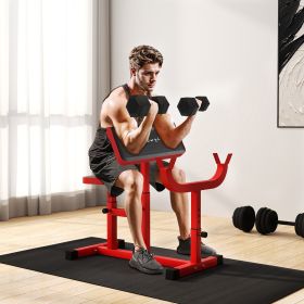 265 LBS Preacher Curl Bench for Strength Training (Option: Red-850x605x200 mm)